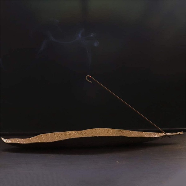 Металева підставка для пахощів і пало санто "Лист" у мідному кольорі 301-2 фото