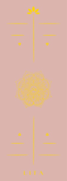 Yoga mat Lita "Asana" PU+rubber 1 83 x 68 x 0.5 cm, pink