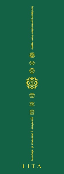 Mata do jogi Lita „7 Chakra's” PU+guma 1 83 x 68 x 0,5 cm, zielony